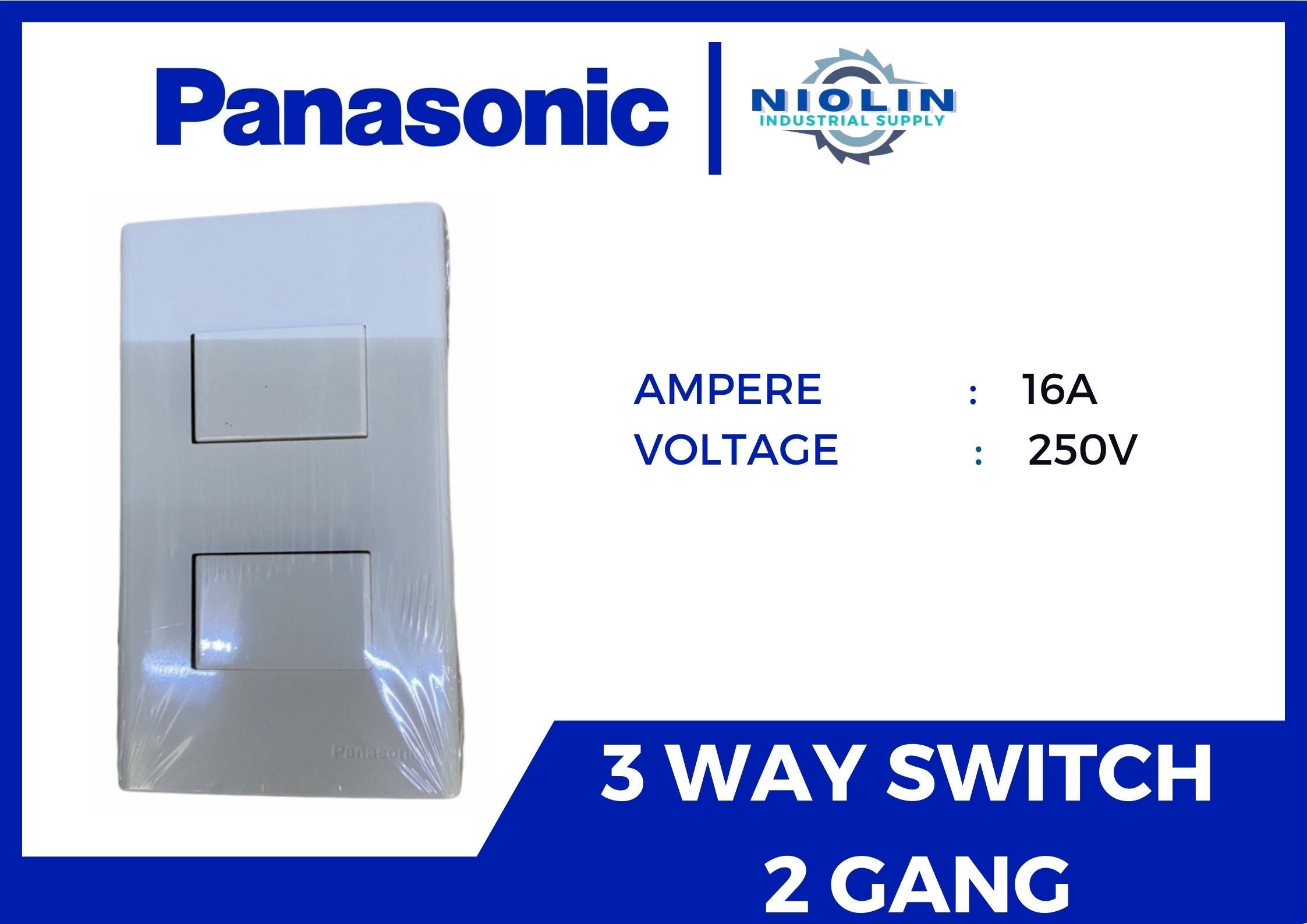 PANASONIC 3 Way Switch 2 Gang WN Series – Niolin Industrial Supply