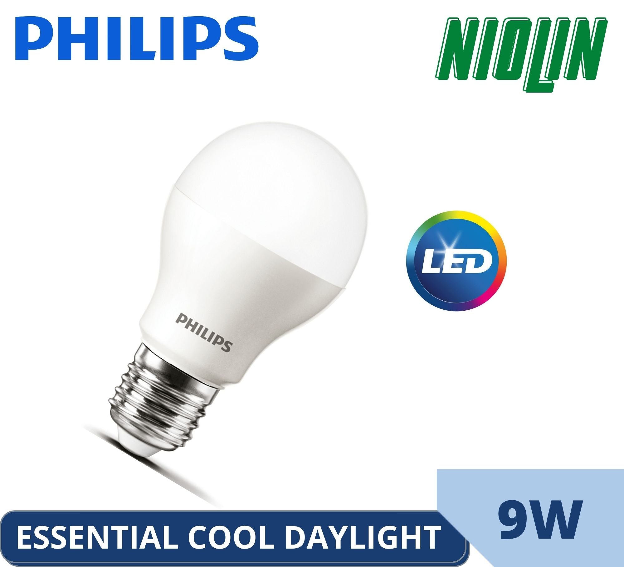 Philips Essential Cool Daylight LED Bulb 9W Niolin Industrial Supply