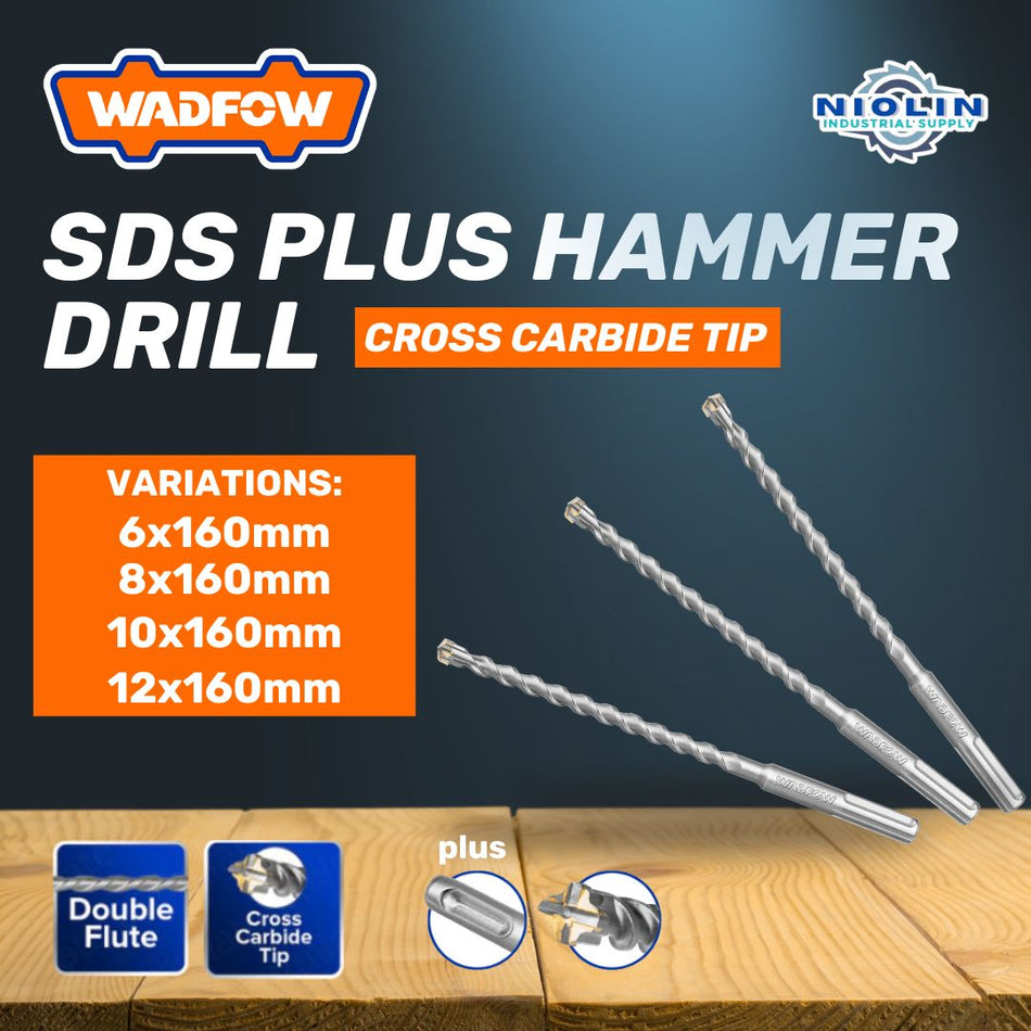 WADFOW SDS PLUS HAMMER DRILL CROSS CARBIDE TIP