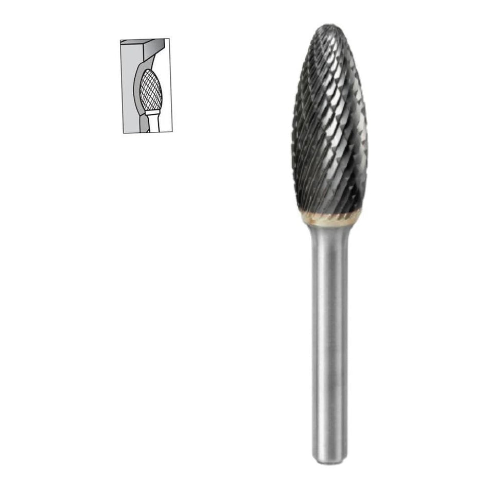 S-Ks Tools FL-1020 Carbide Burrs (Flame) for Grinding