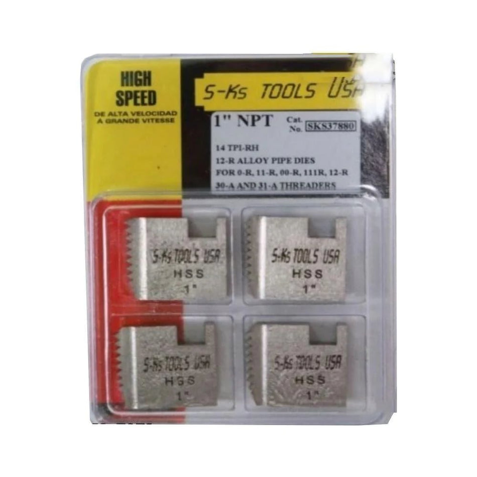 S-Ks Hi-Speed Steel Pipe Die Set (For Ridgid 00-R/12-R)