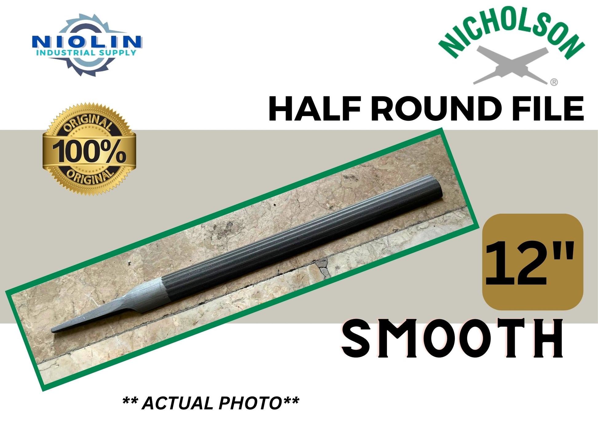 ORIGINAL NICHOLSON HALF ROUND FILE – Niolin Industrial Supply