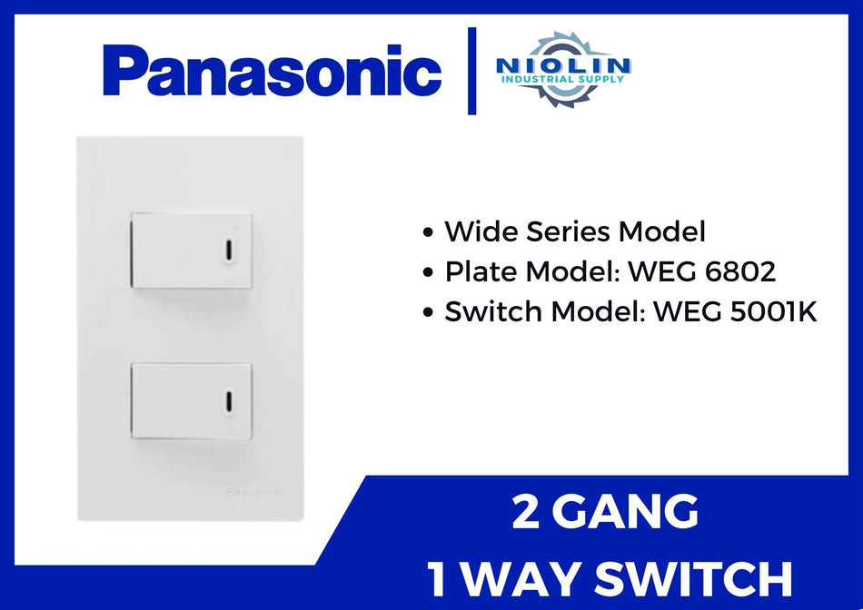 PANASONIC Wide Series 2 Gang - 1 Way Switch