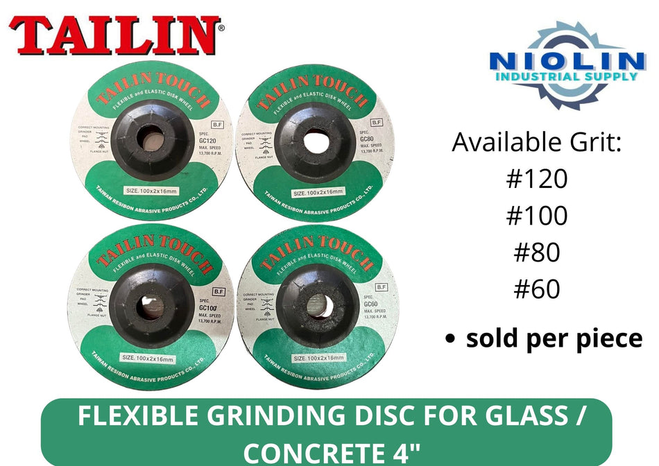 ORIGINAL TAILIN Flexible Grinding Disc for Glass / Concrete 4"