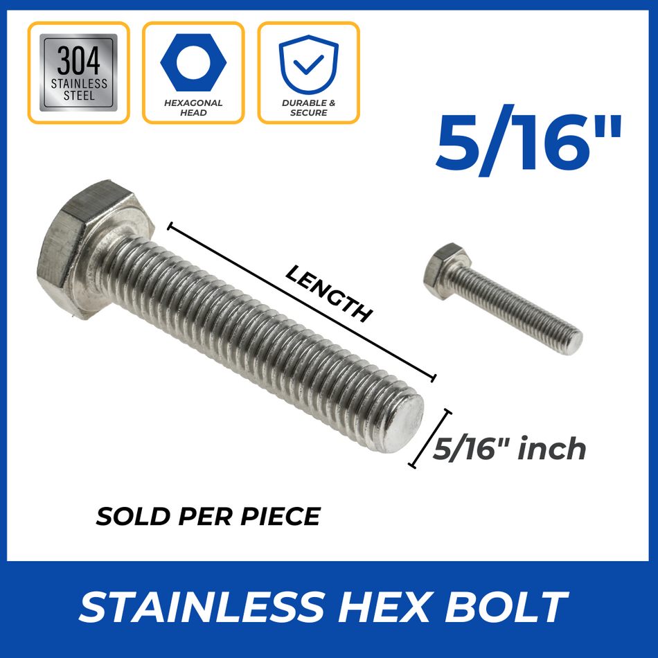 STAINLESS BOLT INCH (5/16)
