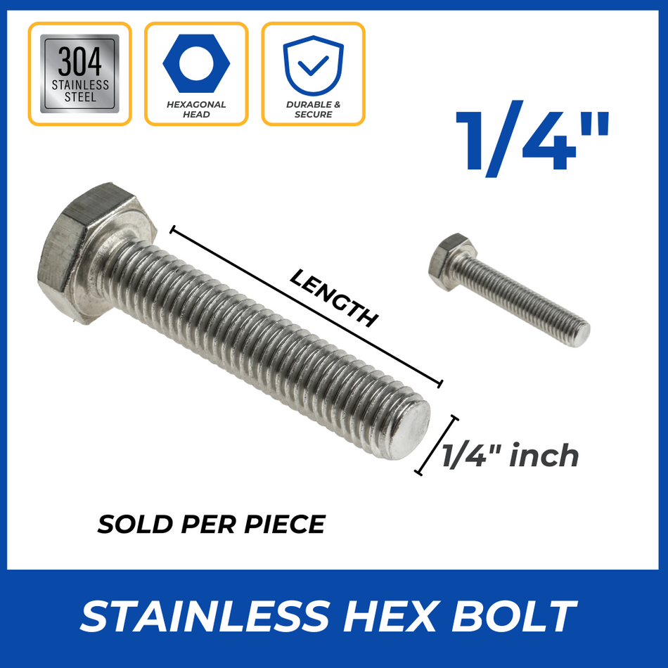 STAINLESS BOLT INCH (1/4)