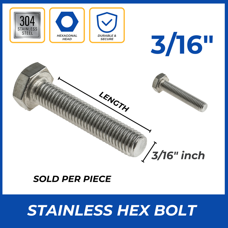 STAINLESS BOLT INCH (3/16)