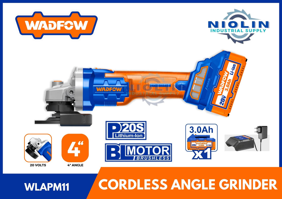 WADFOW Cordless Angle Grinder 100mm