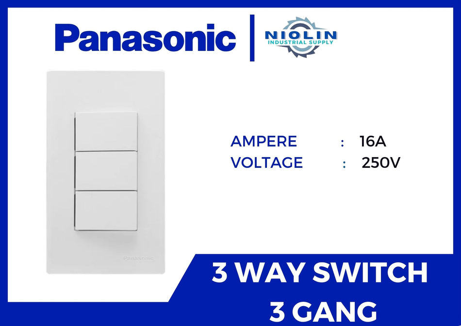 PANASONIC 3 Way Switch 3 Gang WN Series