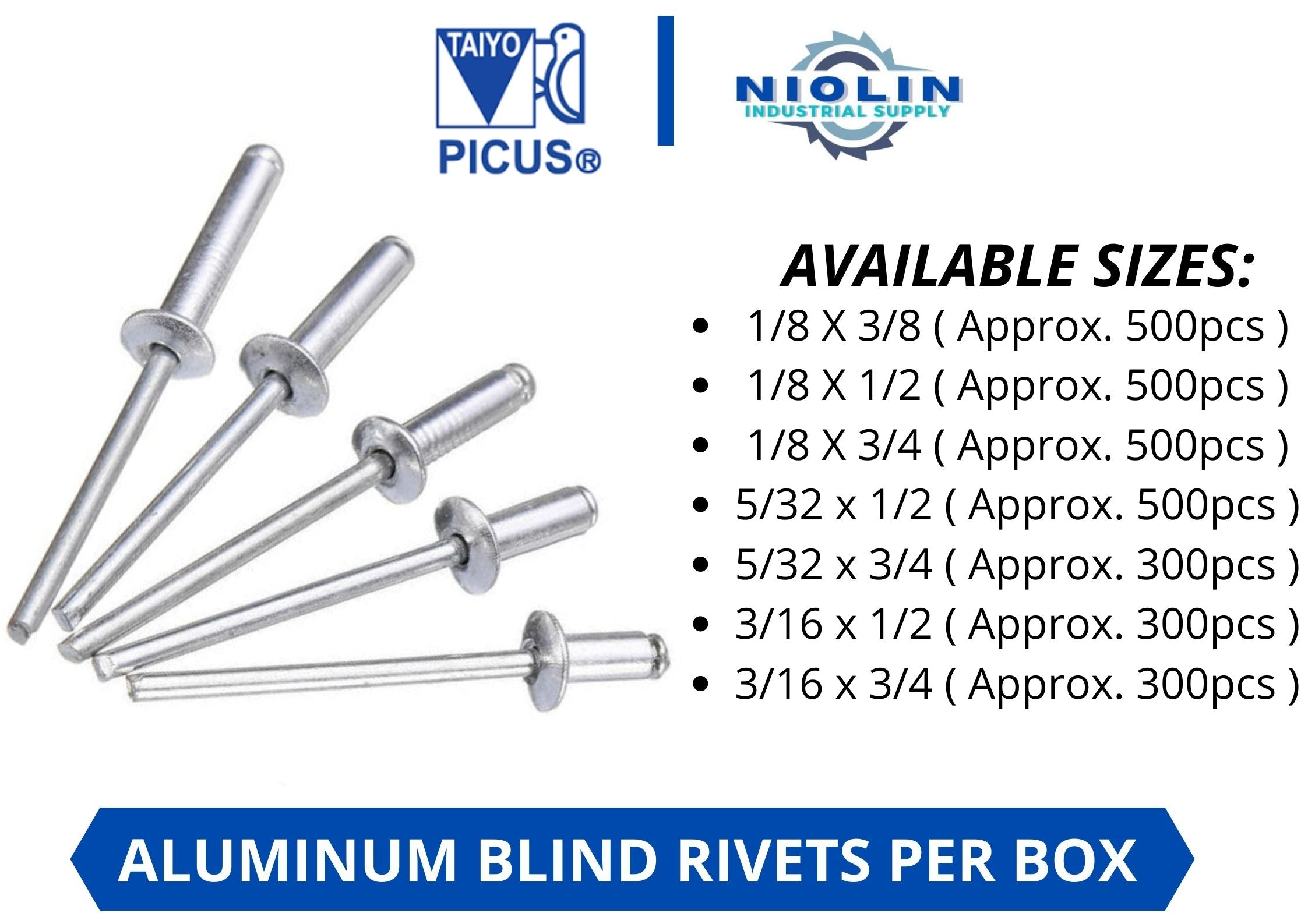 Aluminum Blind Rivet – Niolin Industrial Supply