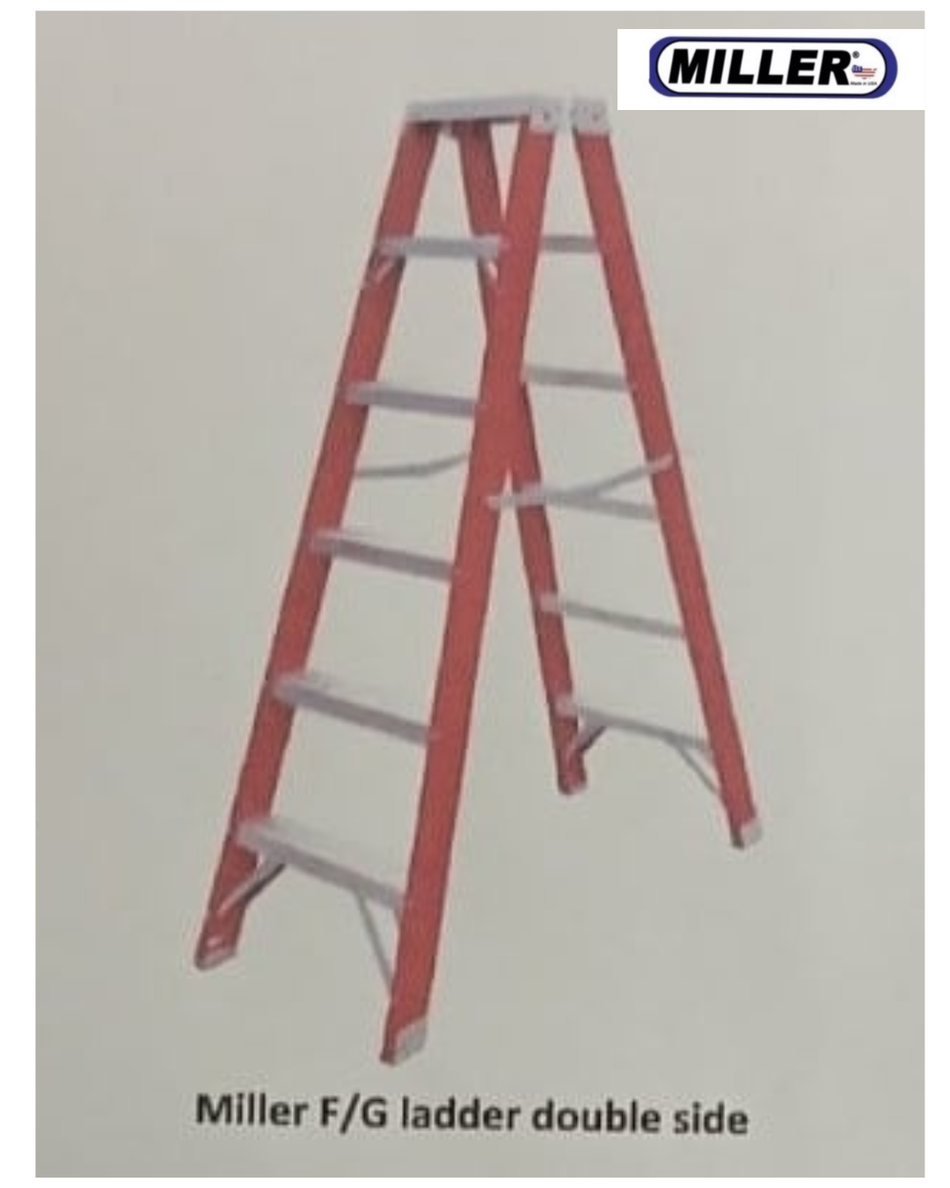 MILLER FIBERGLASS LADDER DOUBLE SIDE FTL-300 150KG/ MAX CAP.