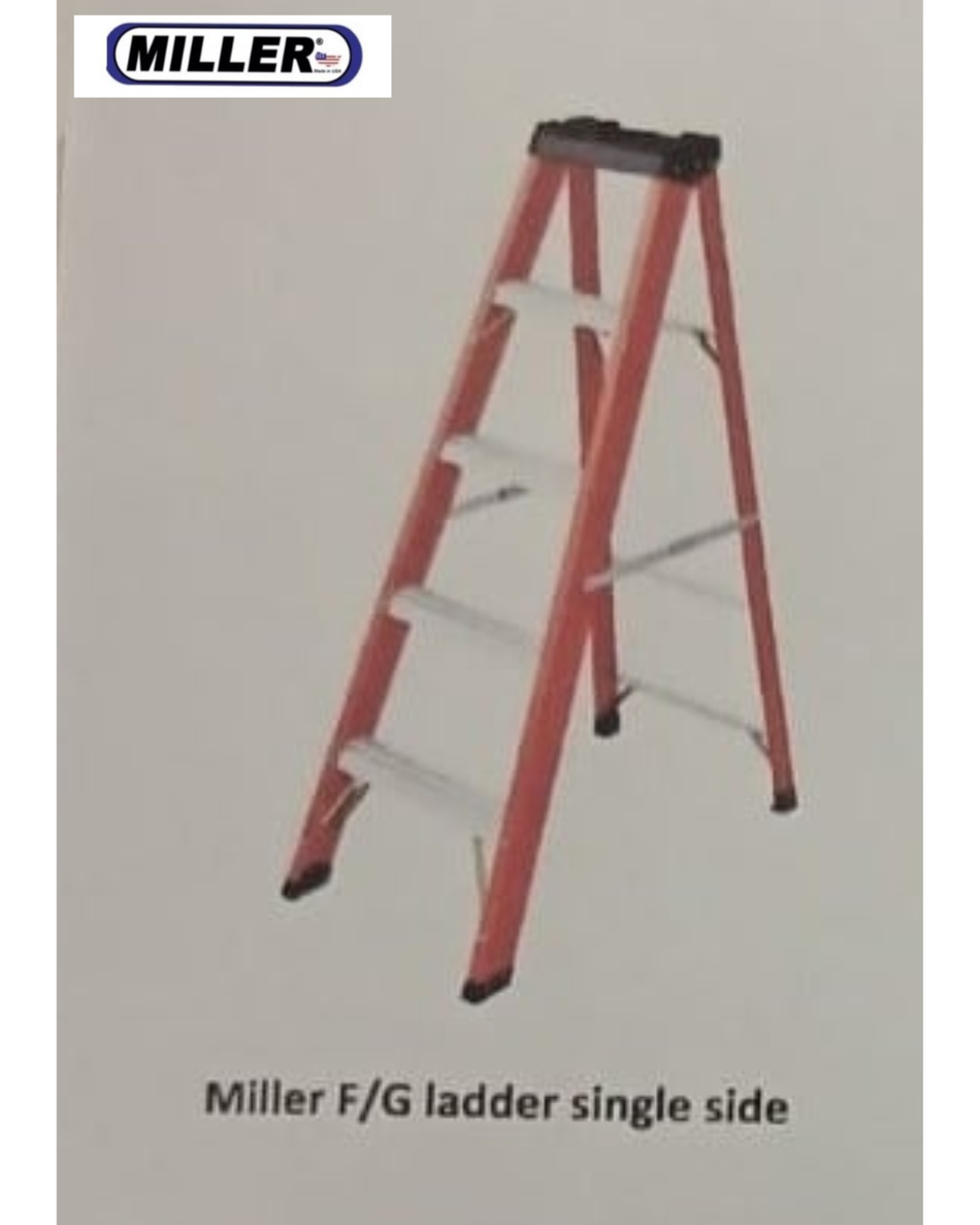 MILLER FIBERGLASS LADDER SINGLE SIDE FSL-300 150KG/MAX CAP.
