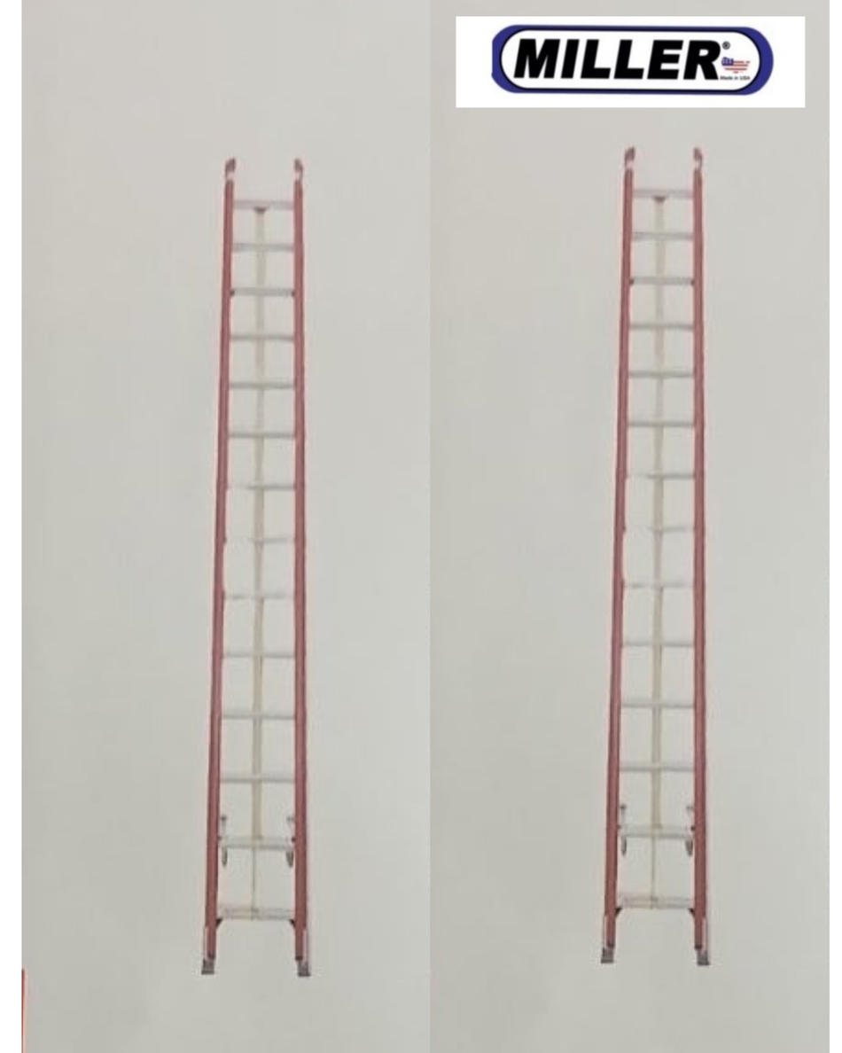 MILLER FIBERGLASS EXTENSION LADDER (FEL300-2) 150KG/MAX CAP.