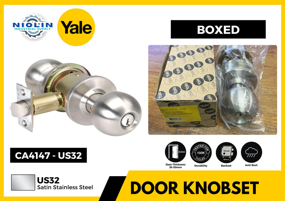 YALE Door Knobset - Boxed Door Knob