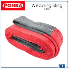Ponsa Polyester Webbing Sling 5 Ton RED