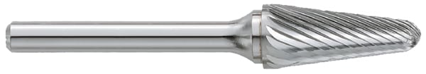 GARR TOOL Carbide Burrs Cone Radius Nose Shape, 14 degrees
