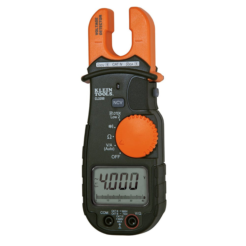 KLEIN TOOLS DIGITAL CLAMP CL3200 (200A) AC Fork Tester