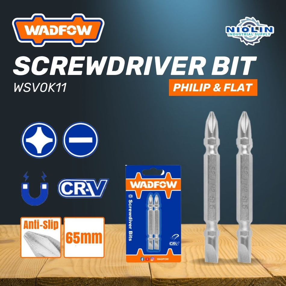 WADFOW SCREWDRIVER BITS (PHILIP&FLAT)