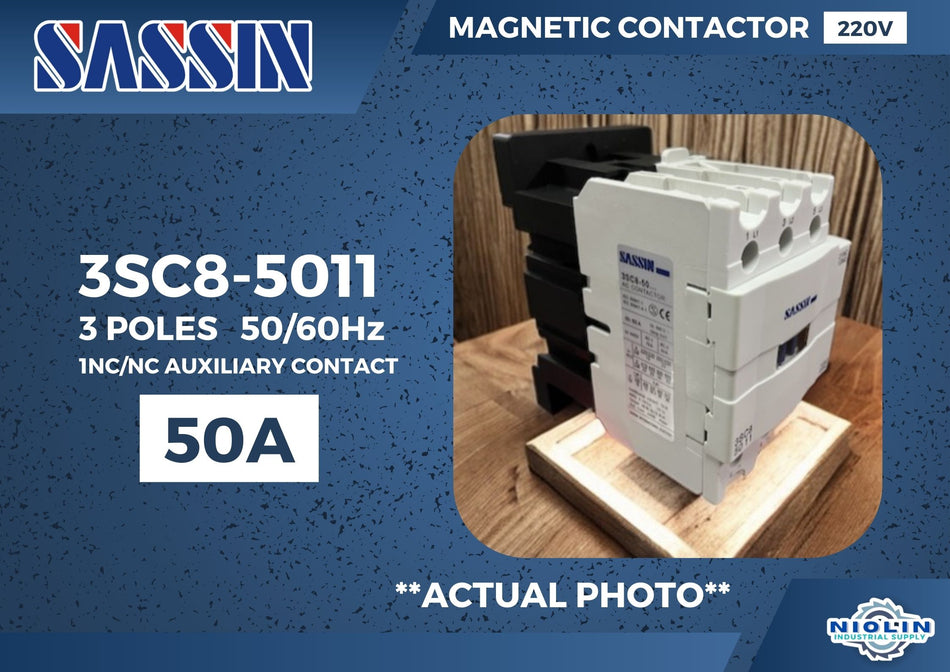 SASSIN MAGNETIC CONTACTOR 220V 50A