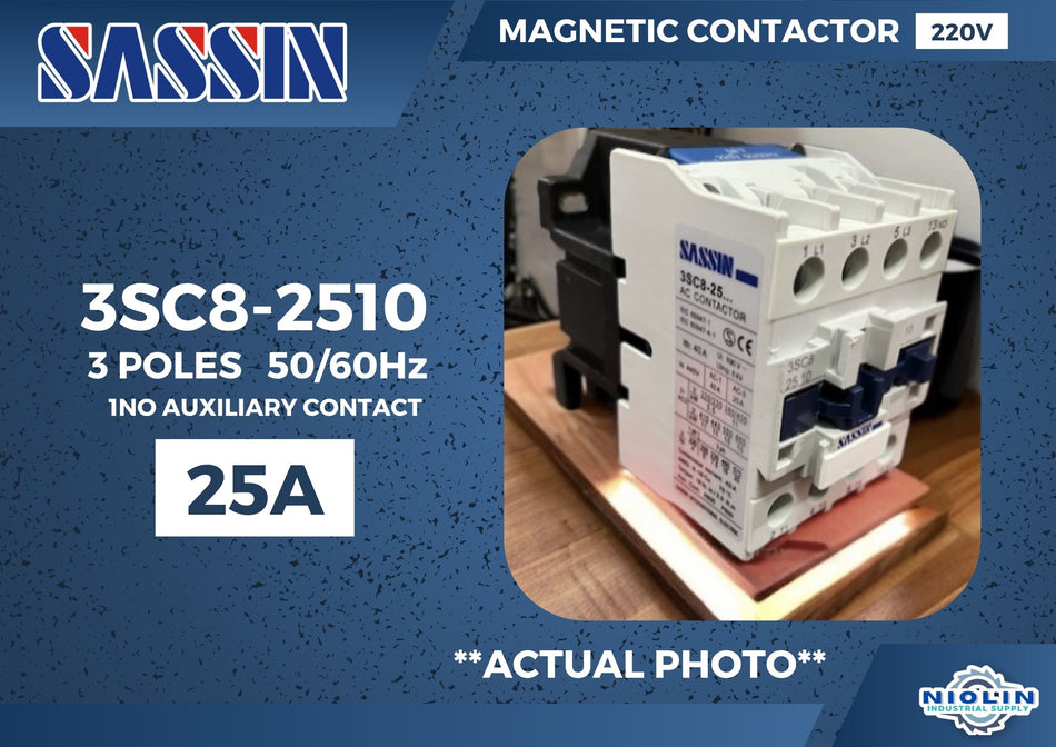 SASSIN MAGNETIC CONTACTOR 220V 25A