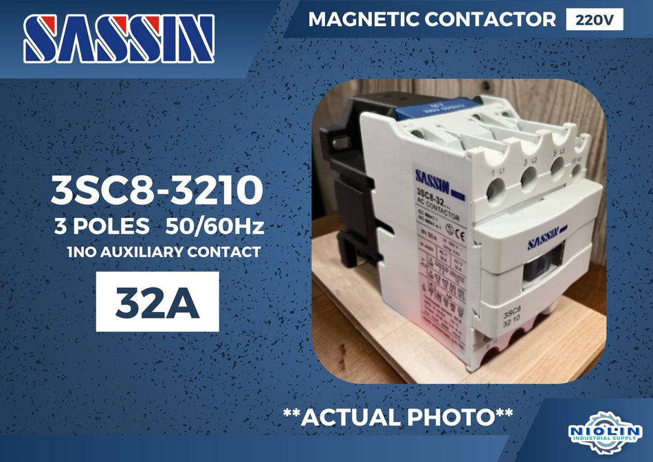 SASSIN MAGNETIC CONTACTOR 220V 32A