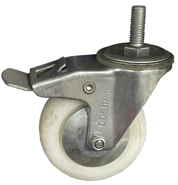 GOING Polyprophylene Caster (Color White)  SCREW TYPE W/ BREAK