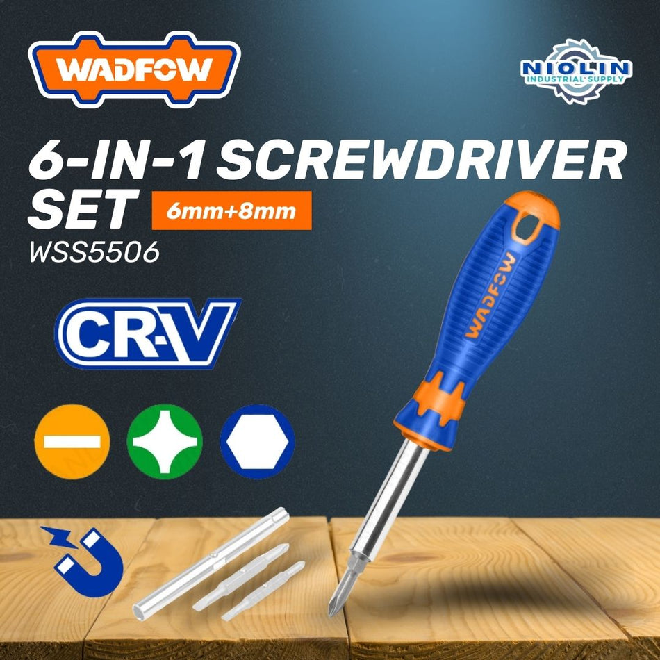 WADFOW 6IN1 SCREWDRIVER SET HAND REPAIR TOOL KIT