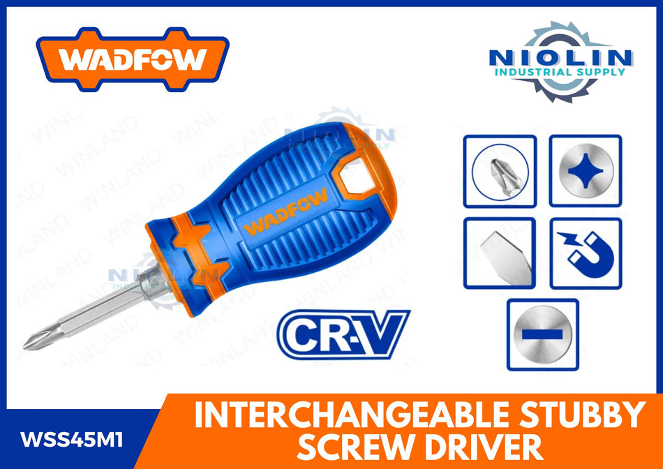 WADFOW Interchangeable Stubby Screw Driver