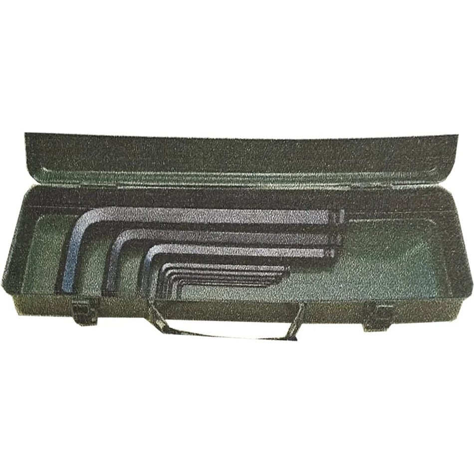 S-Ks Extra Long Arm Ball Point End Hex Allen Wrench Set with Metal Case (Black Finish)
