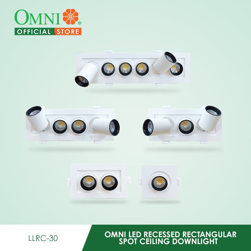 OMNI LED RECESSED RECTANGULAR SPOT CEILING DOWNLIGHT LLRC-30D