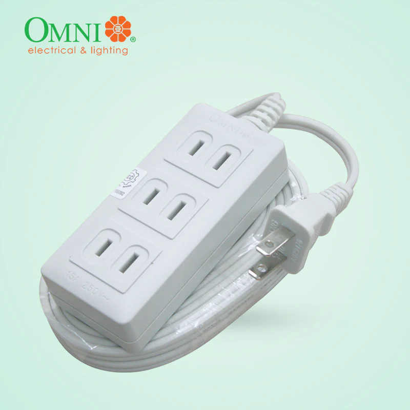 OMNI ECO Extension Cord Set 3-Gang 4-Meter Wire 10A