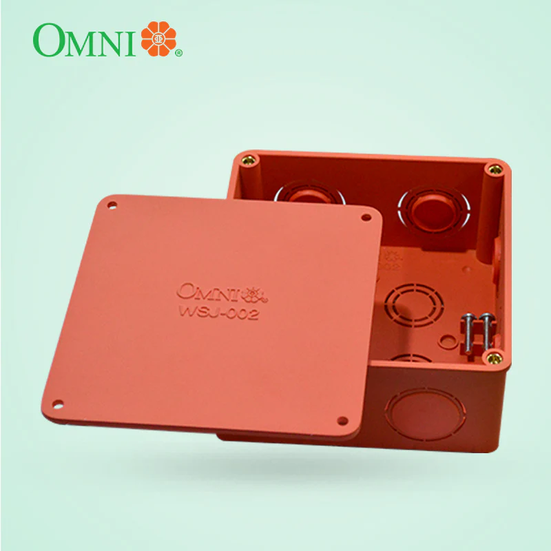 OMNI PVC Junction Pull Box with Cover 124x124mm