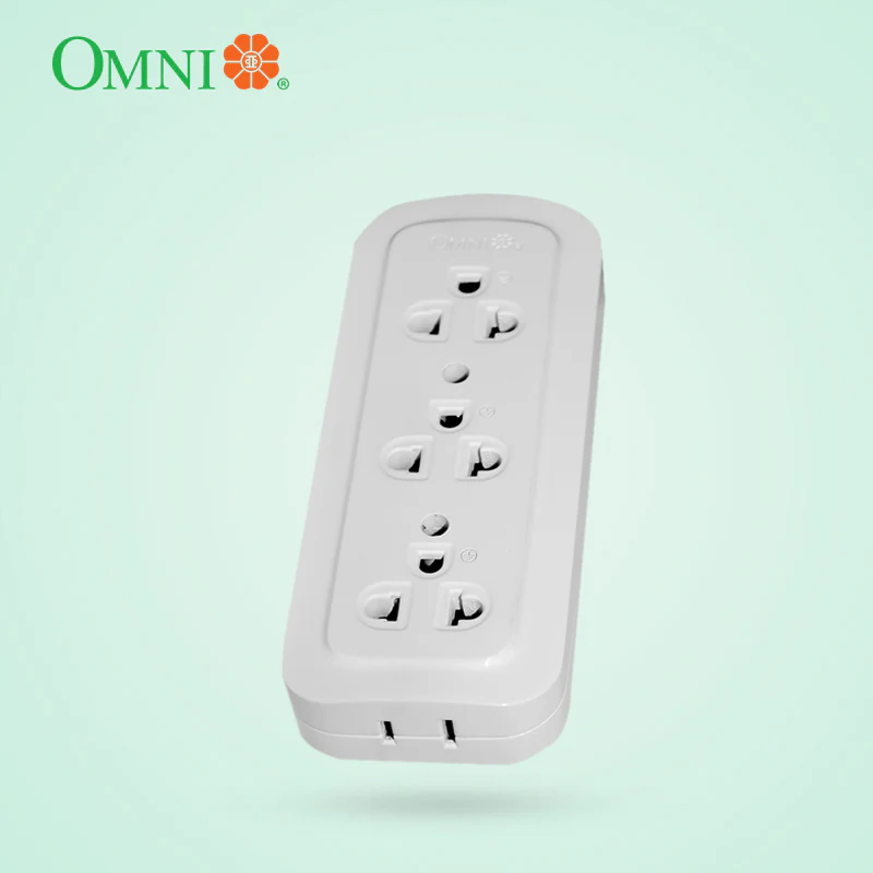 OMNI Surface Convenience Outlet 3,4-gang with Ground 10A 250V