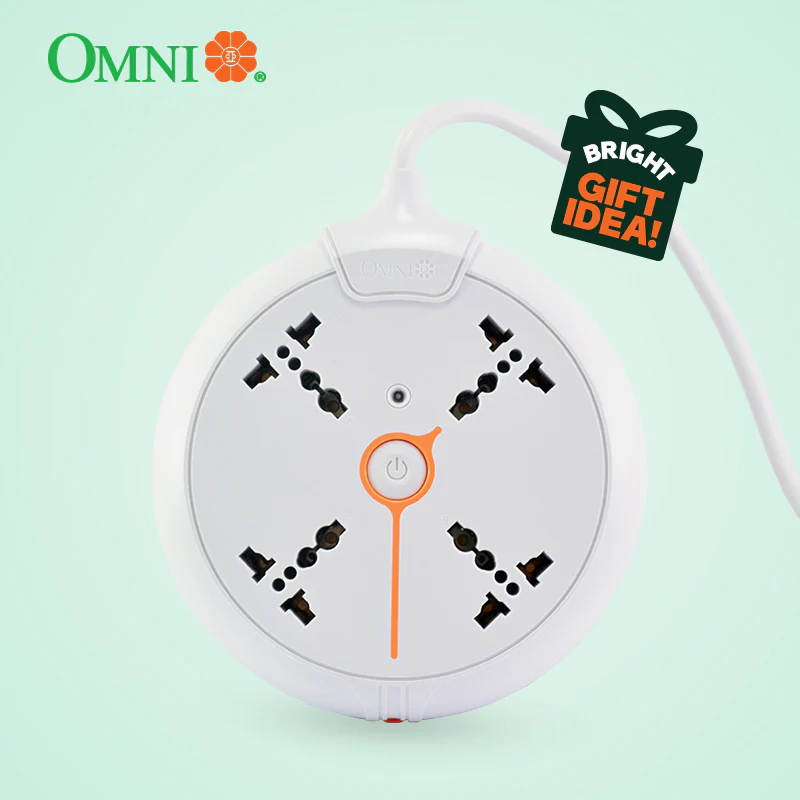 OMNI Universal Disc Extension Cord 4-Gang with Switch
