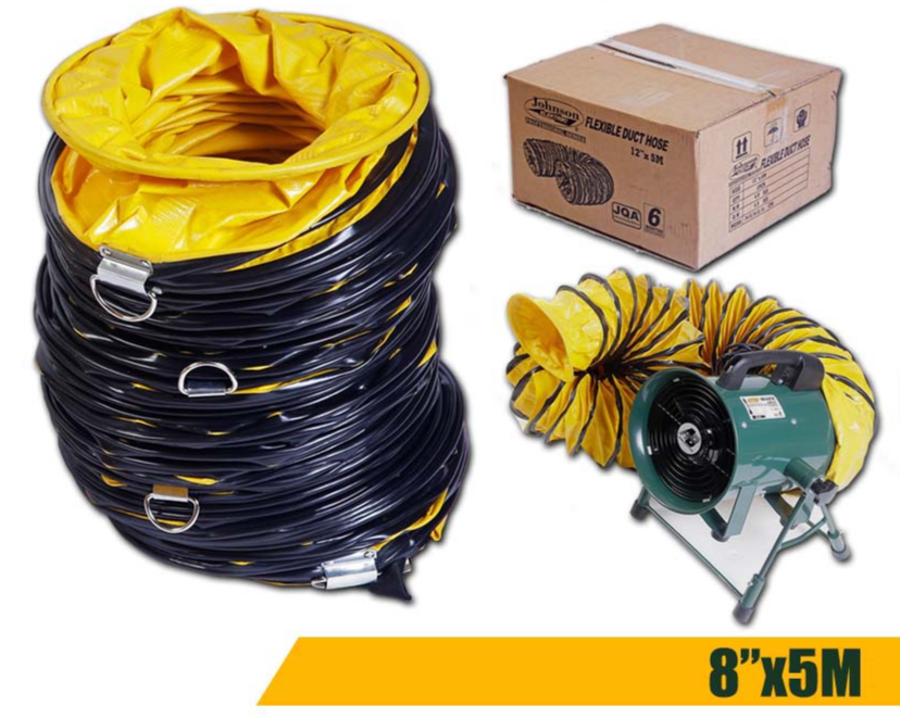 Johnson Elektrik Flexible Duct Hose 8″ x 5m