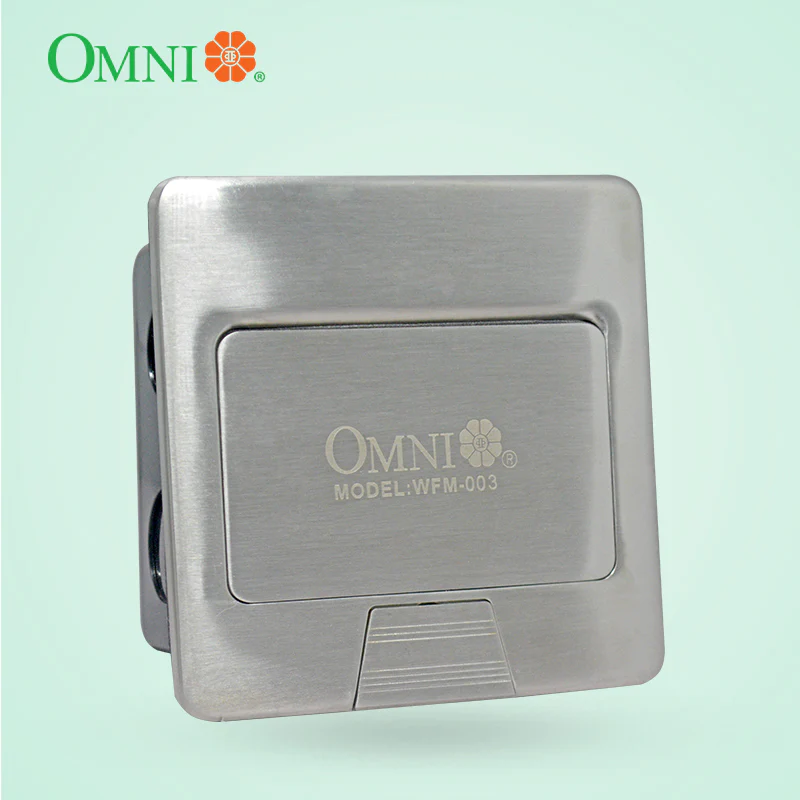OMNI Floor Mounted Outlet Square Type/Silver 16A Duplex Outlet