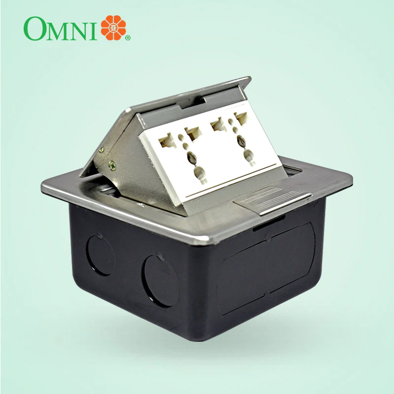 Simplex Square Type Outlet OMNI Floor Mounted Outlet Square Type/Silver 16A Duplex Outlet – Niolin ...