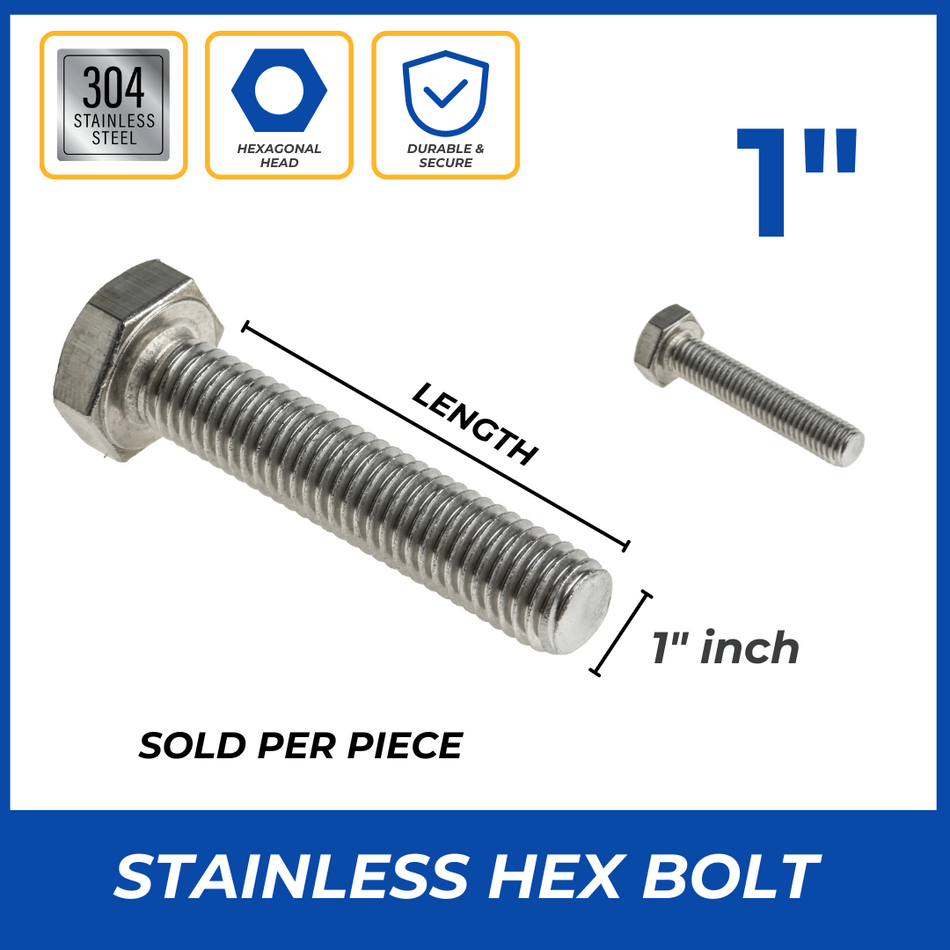 STAINLESS BOLT 1" INCH