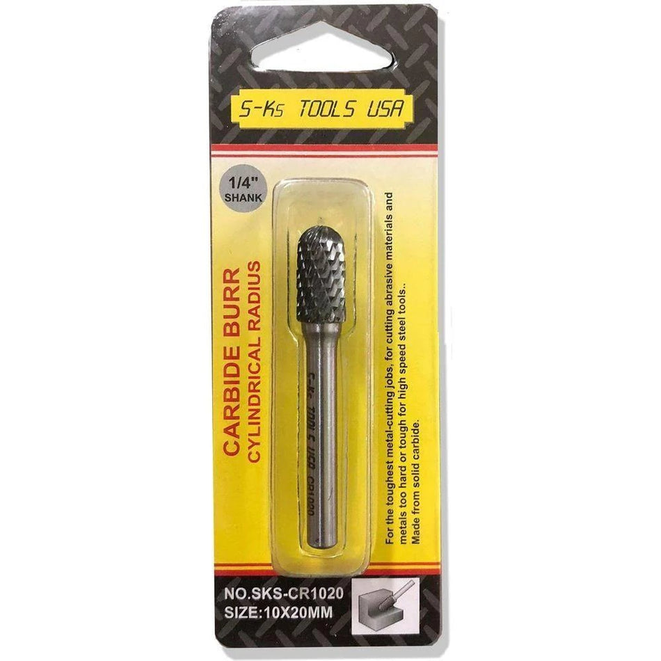 S-Ks Tools CR1020 Carbide Burrs (Cylindrical Radius) for Grinding