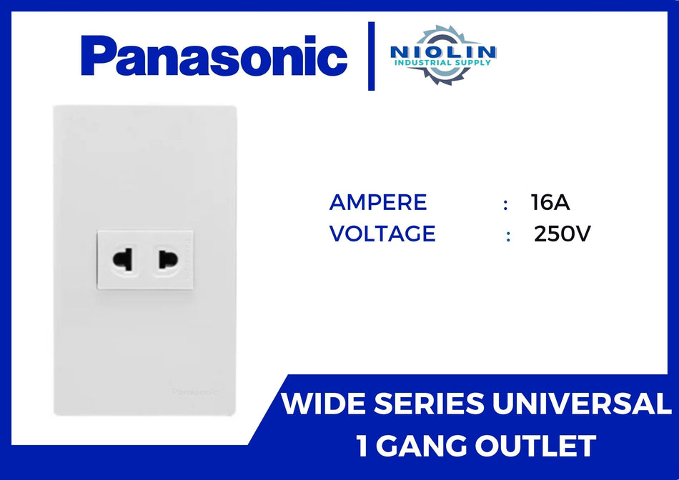 PANASONIC Wide Series Universal 1 Gang Outlet