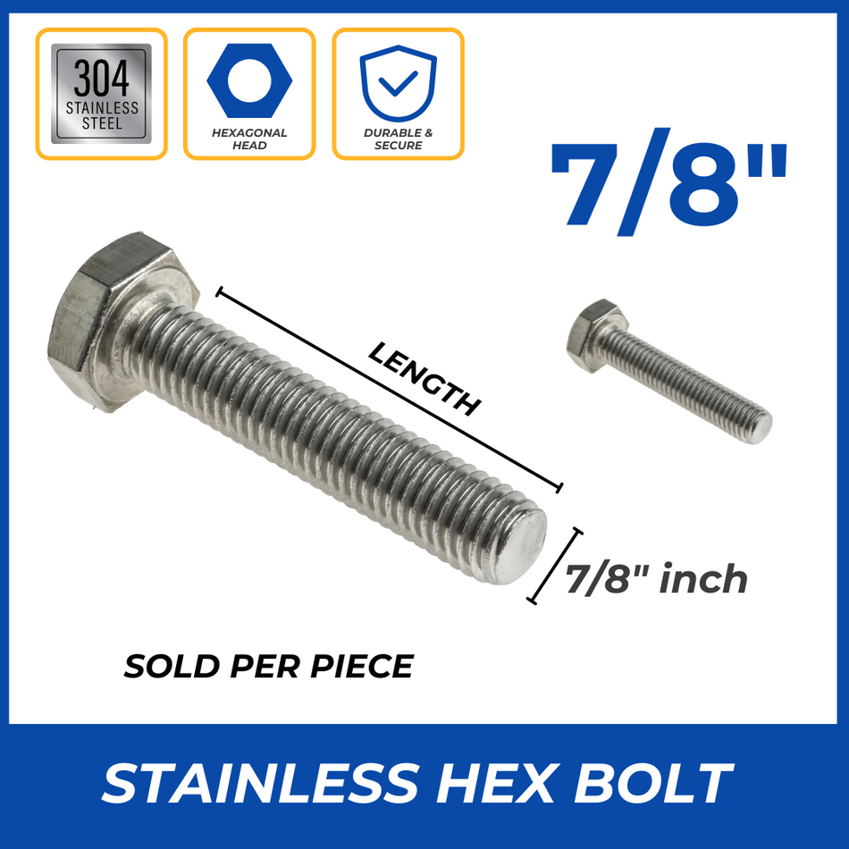 STAINLESS BOLT INCH (7/8)