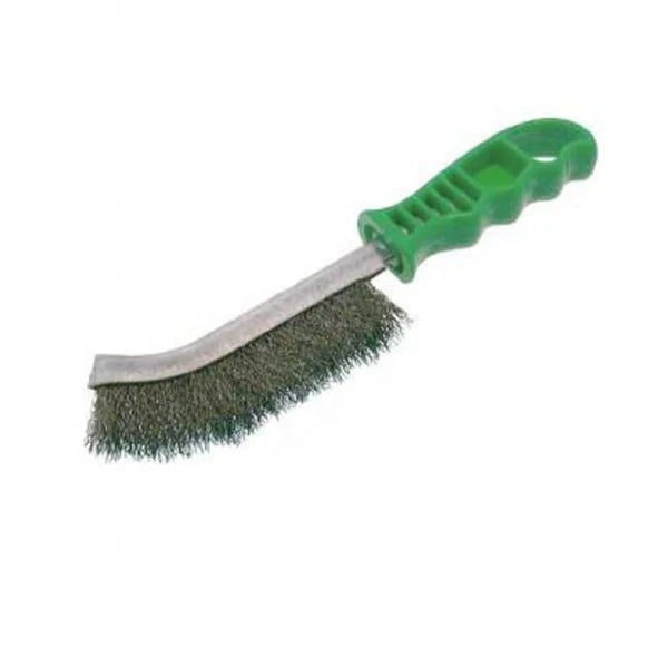 SHOWA Steel Brush w/handle 265mm (stainless / green handle)