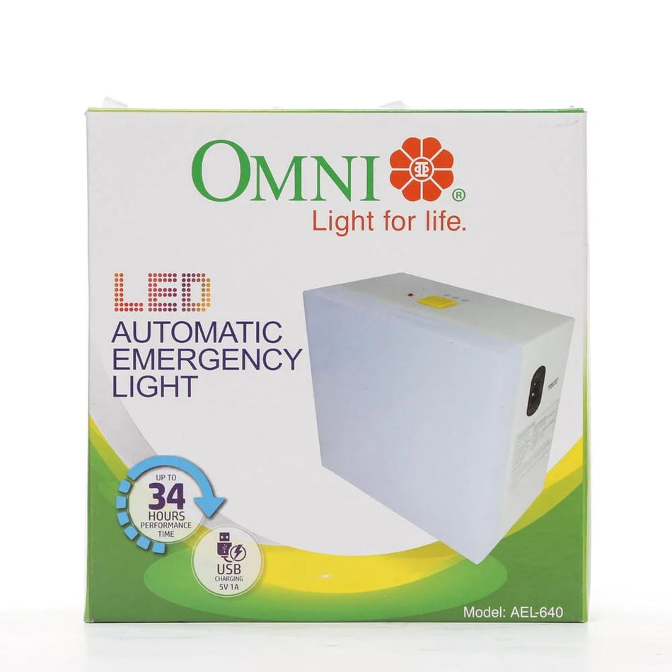 OMNI LED SQUARE AUTOMATIC EMERGENCY LIGHT AEL-640