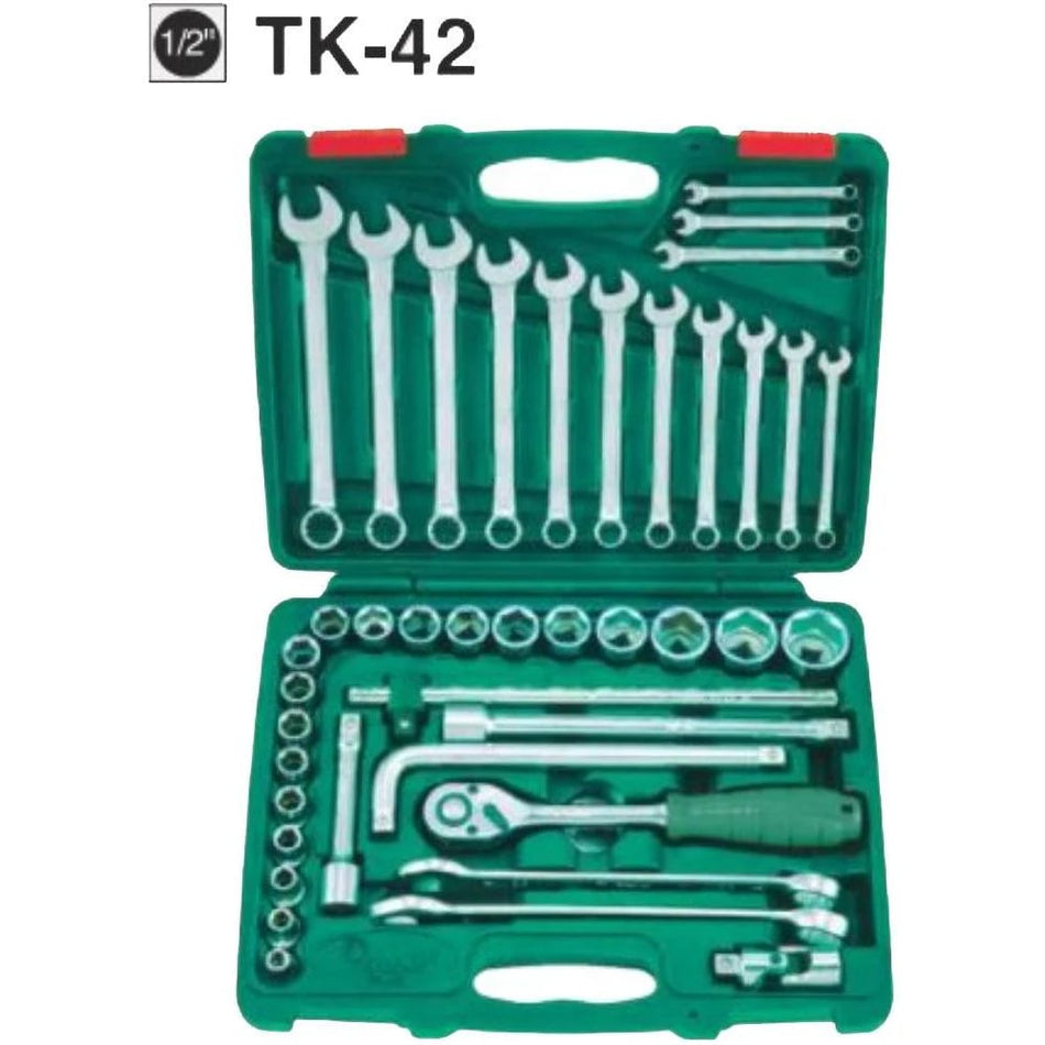 Hans TK-42 42pcs. Socket & Combination Wrench Set 1/2' Drive