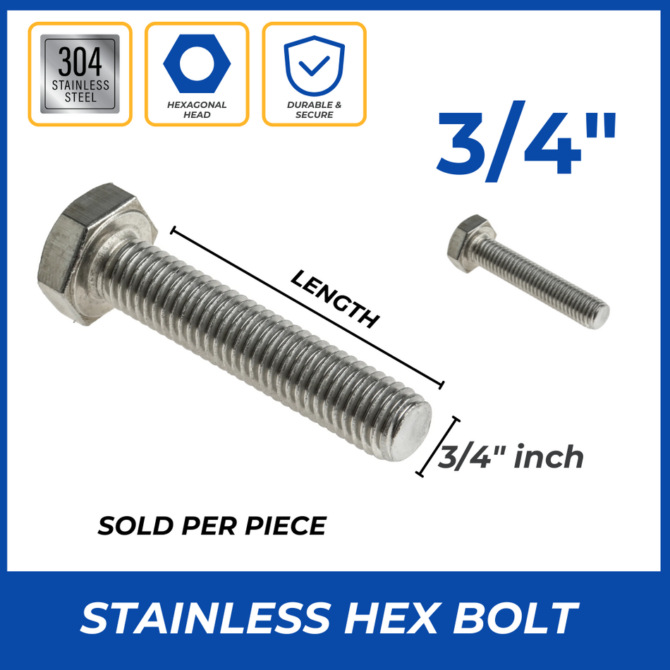STAINLESS BOLT INCH  (3/4)
