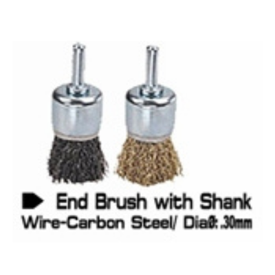 JOHNSON END BRUSH W/ SHANK WIRE-CARBON STEEL 1" (25MM)