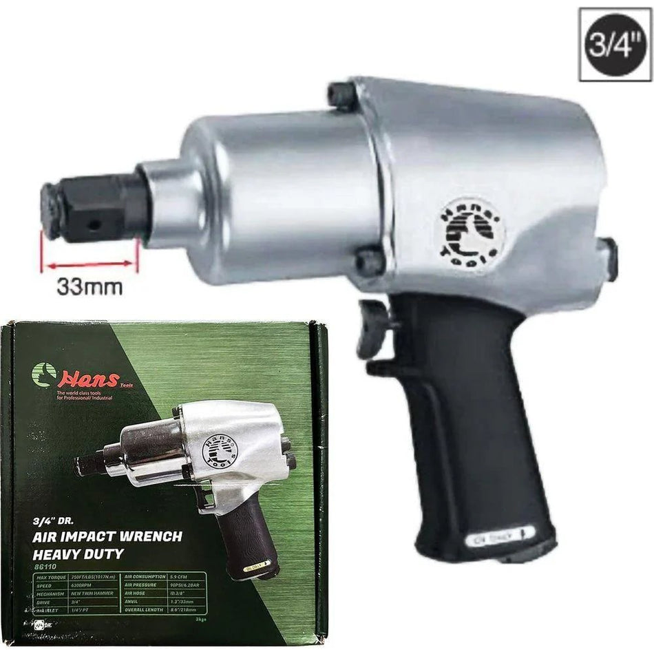 Hans 86110 Pneumatic Air Impact Wrench 3/4" Drive
