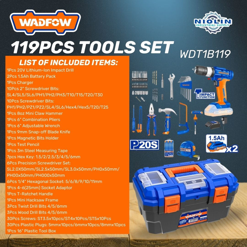 WADFOW 119 PCS TOOLSET