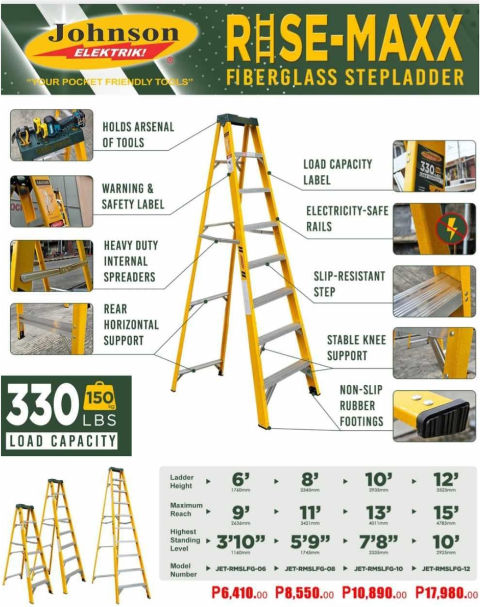 JOHNSON FIBERGLASS LADDER