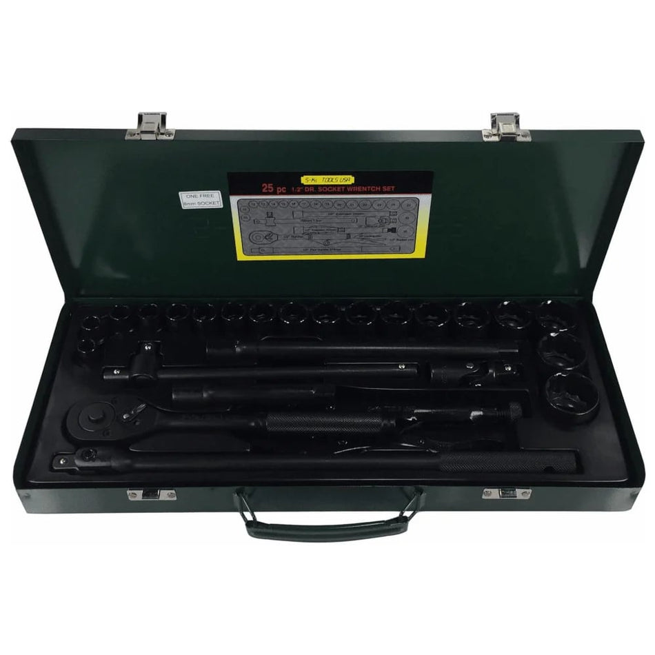 S-Ks B-25 1/2" Drive Impact Socket Wrench Set 10-32mm 12pts